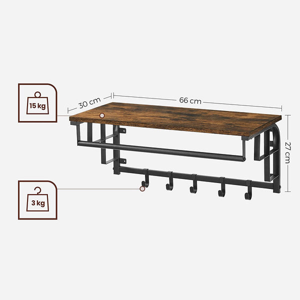 Wall-Mounted Coat Rack with Hooks - Karrari