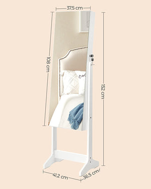 Standing Mirror Jewellery Storage Cabinet - Karrari