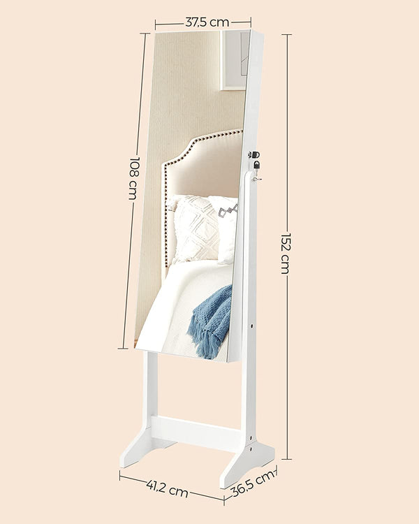 Standing Mirror Jewellery Storage Cabinet - Karrari
