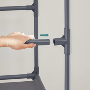 Clothes Rack with Double Rails & Shelves - Karrari