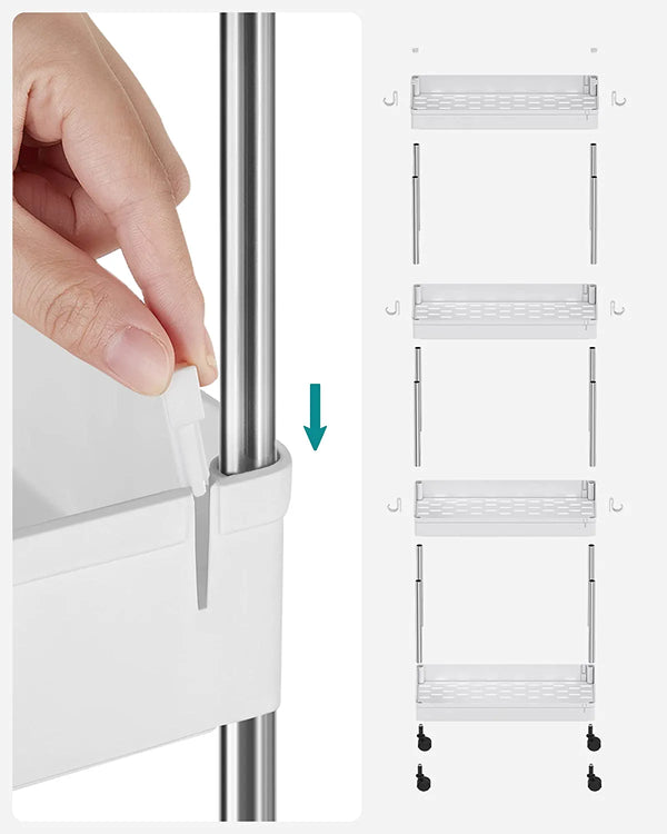 4-Tier Plastic Storage Trolley - Karrari