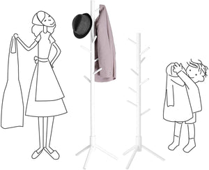 Wooden Coat Rack with 8 Hooks - Karrari