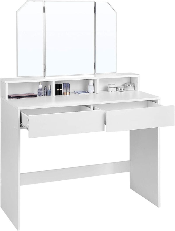 Vanity Table with Folding Mirror & Storage - Karrari