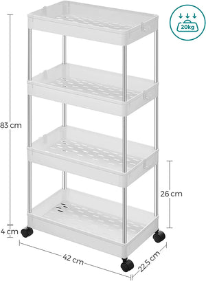 4-Tier Plastic Storage Trolley - Karrari