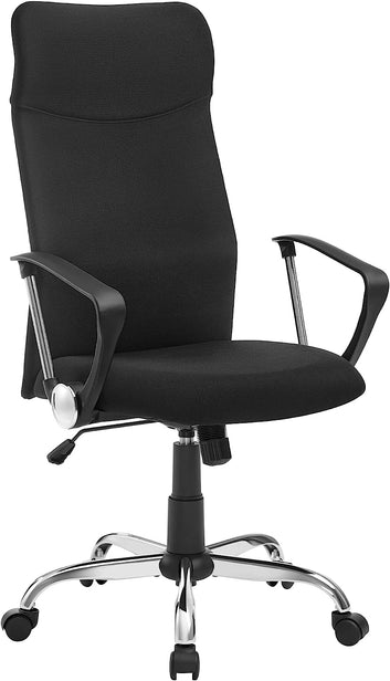 Office Chair, Ergonomic Swivel Chair, Padded Seat, Fabric Cover, Adjustable and Tilting