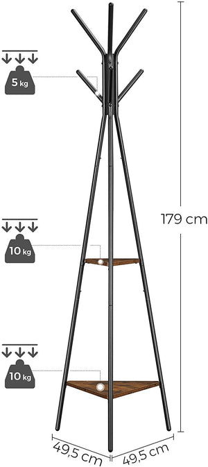 Coat Hanger Stand with Shelves - Karrari