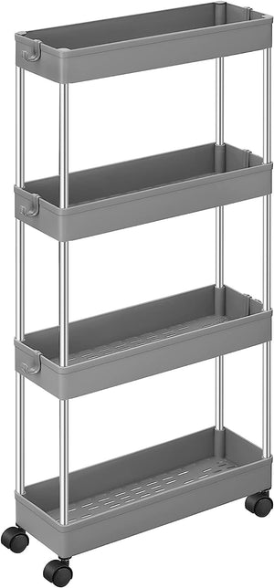 4-Tier Dove Grey Storage Trolley - Karrari