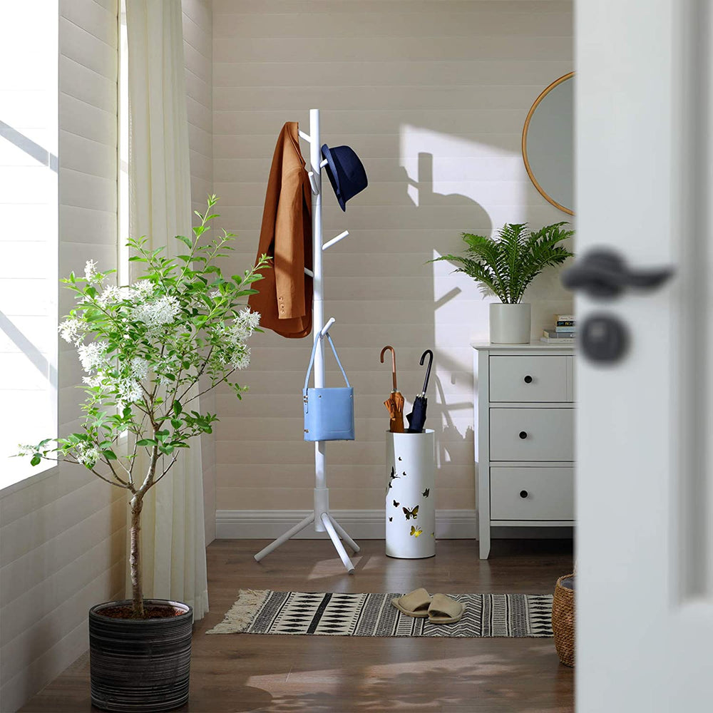 Wooden Coat Rack with 8 Hooks - Karrari