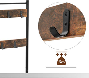 Coat Rack with Bench & Shoe Shelves - Karrari
