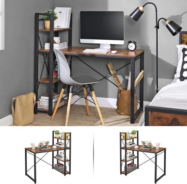 Writing Desk with Reversible Storage Shelves - Karrari
