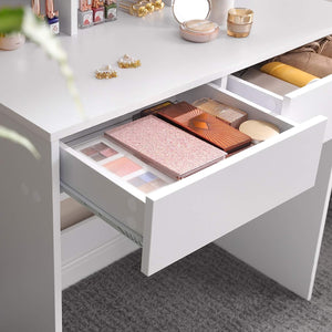 Vanity Table with Folding Mirror & Storage - Karrari