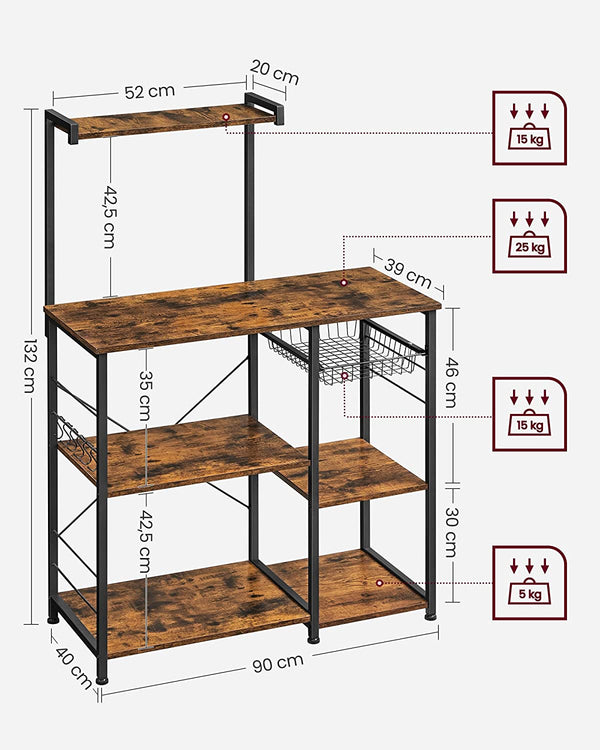 Baker’s Rack with Kitchen Storage - Karrari