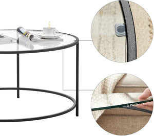 Round Tempered Glass Coffee Table - Karrari