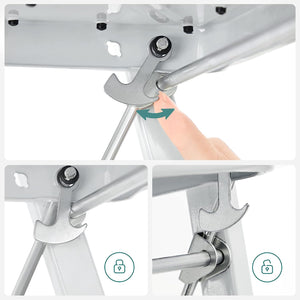 3-Step Folding Steel Ladder (150kg Capacity, Anti-Slip) - Karrari