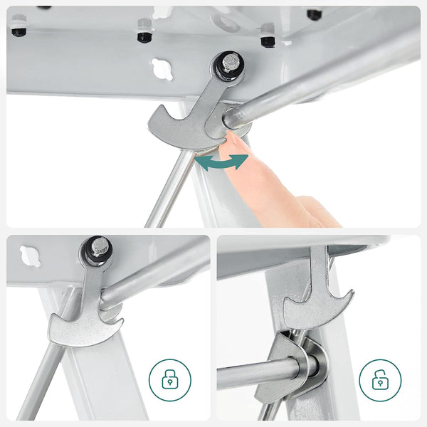 3-Step Folding Steel Ladder (150kg Capacity, Anti-Slip) - Karrari