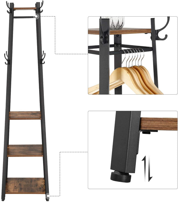 Coat Stand with Shelves & Hooks - Karrari
