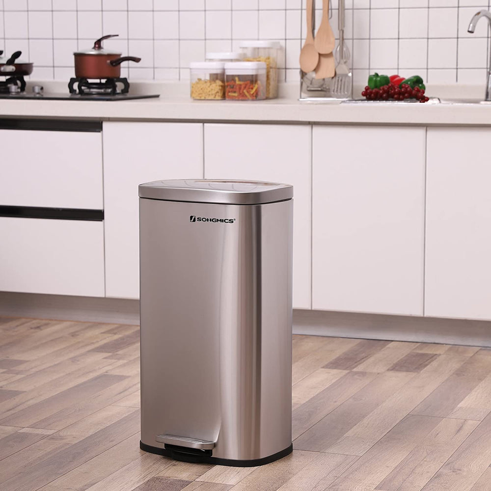 30L Stainless Steel Pedal Trash Can - Karrari