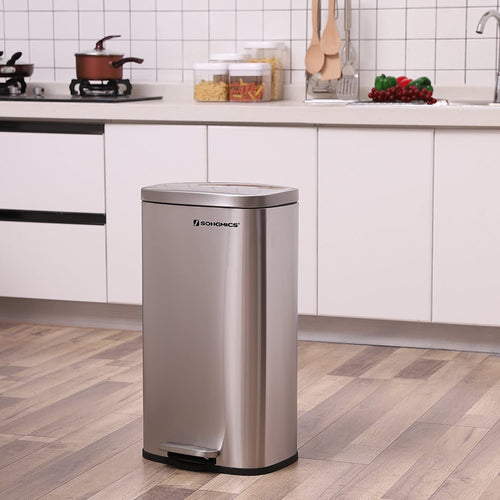 30L Stainless Steel Pedal Trash Can - Karrari