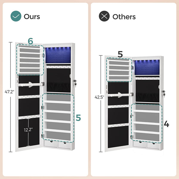 Wall-Mounted Lockable Jewellery Cabinet - Karrari