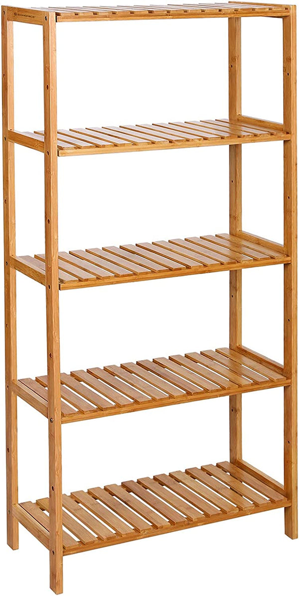 5-Tier Adjustable Bamboo Storage Shelf - Karrari