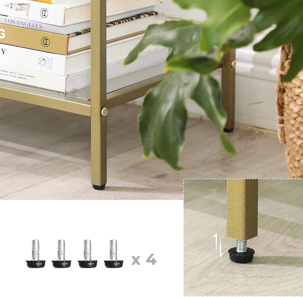 Gold Glass Console Table - Karrari