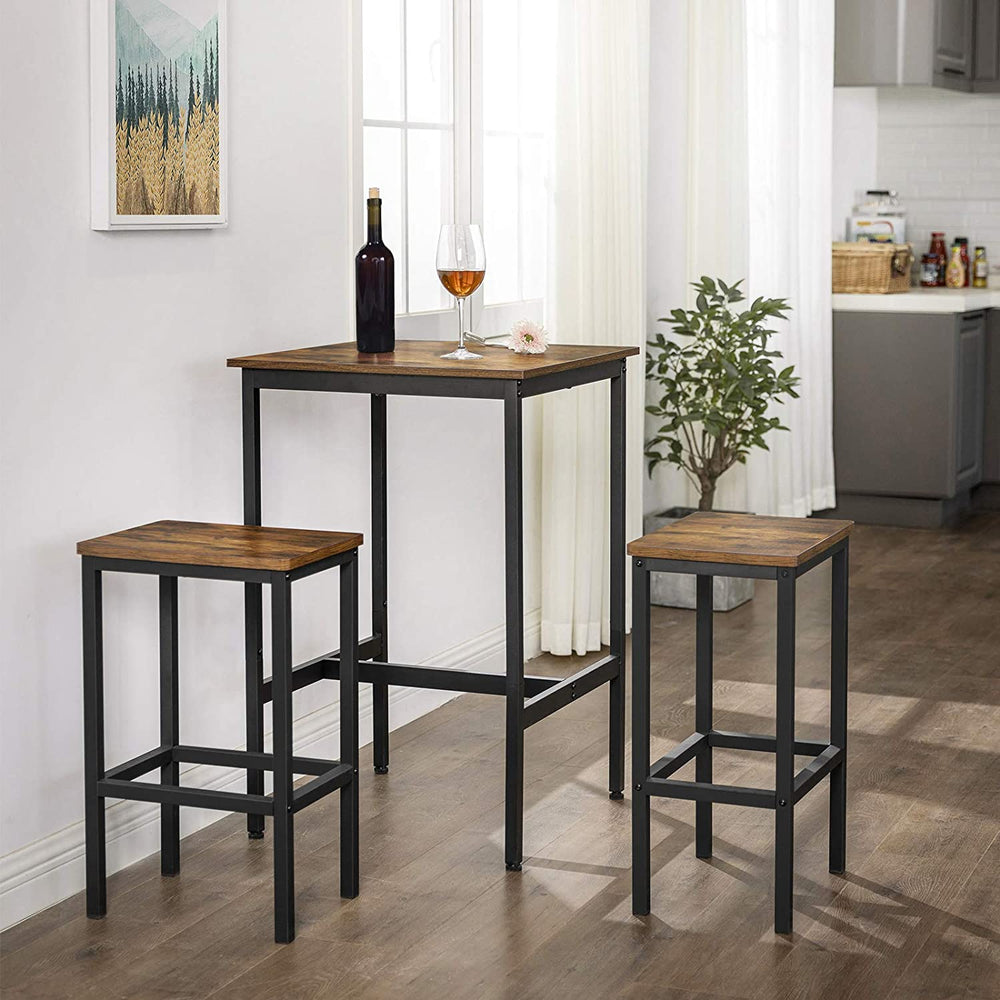 Square Bar Table with Steel Frame - Karrari