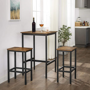 Square Bar Table with Steel Frame - Karrari