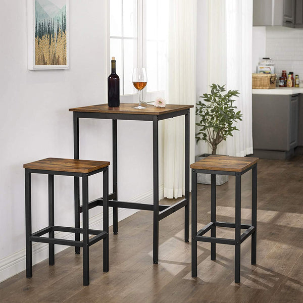 Square Bar Table with Steel Frame - Karrari