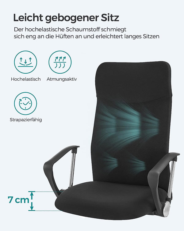 Office Chair – Padded Seat, Swivel & Reclining - Karrari