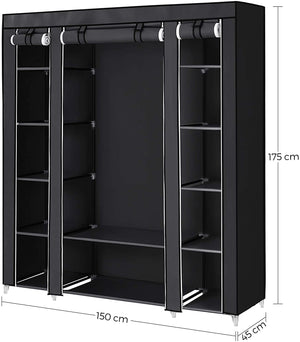 Fabric Wardrobe Closet - Cover & Metal Frame - Karrari