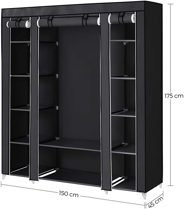 Fabric Wardrobe Closet - Cover & Metal Frame - Karrari