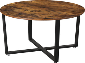Round Industrial Coffee Table - Karrari