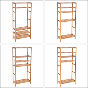 5-Tier Adjustable Bamboo Storage Shelf - Karrari