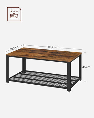 2-Tier Industrial Coffee Table - Karrari