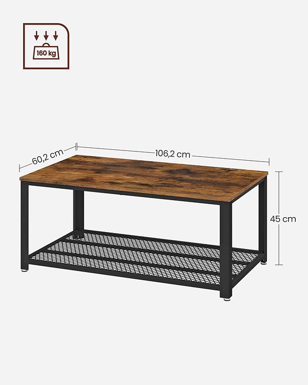 2-Tier Industrial Coffee Table - Karrari