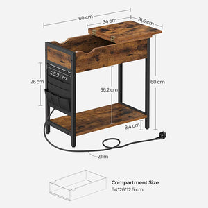 Folding Side Table - Sockets & Fabric Bag - Karrari