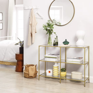 Gold Glass Console Table - Karrari