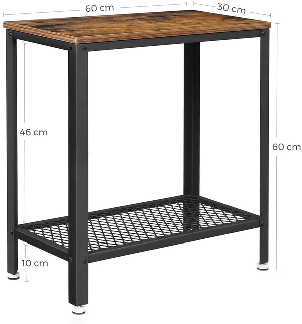 Side Table with Mesh Shelf - Karrari