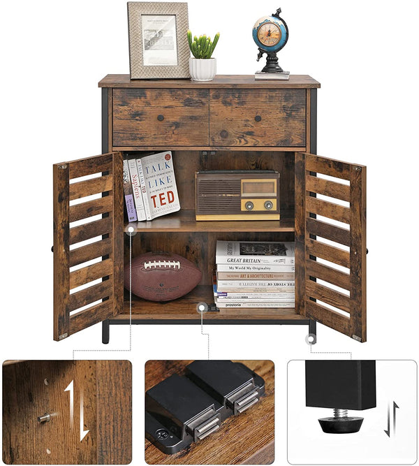 Floor Cabinet - Drawer & Louvered Door - Karrari