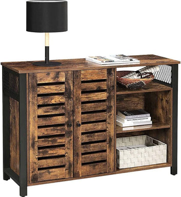 Storage Cabinet, Sideboard with 2 Doors, Adjustable Shelves, for Dining Room, Living Room, Kitchen, 110 x 33 x 75cm