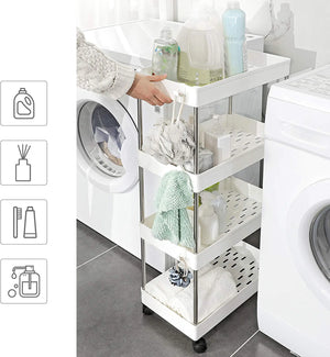 4-Tier Plastic Storage Trolley - Karrari