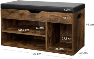Shoe Bench with Cushion & Storage - Karrari