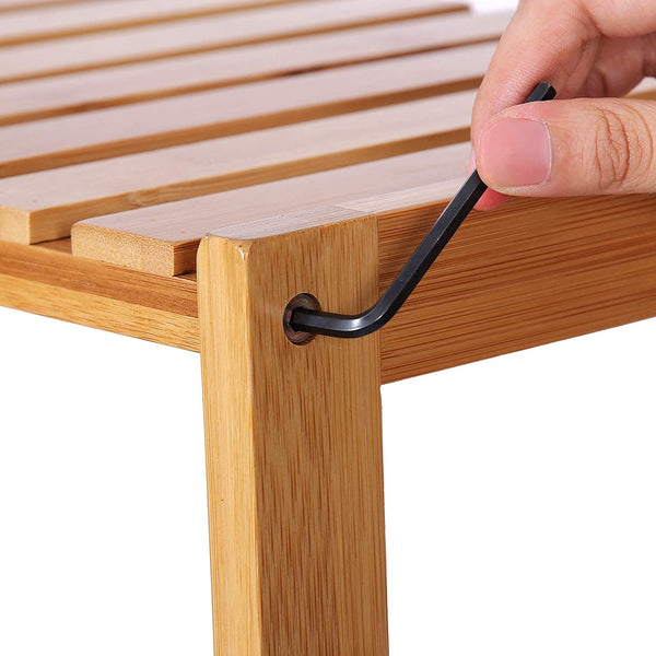 5-Tier Adjustable Bamboo Storage Shelf - Karrari
