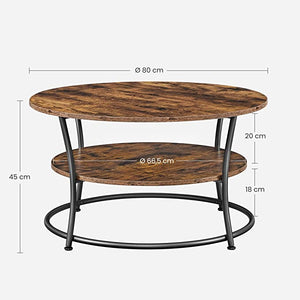 Round Industrial Coffee Table - Karrari