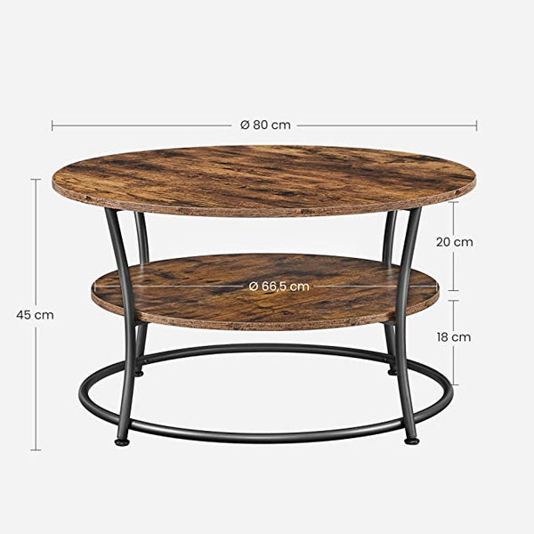 Round Industrial Coffee Table - Karrari