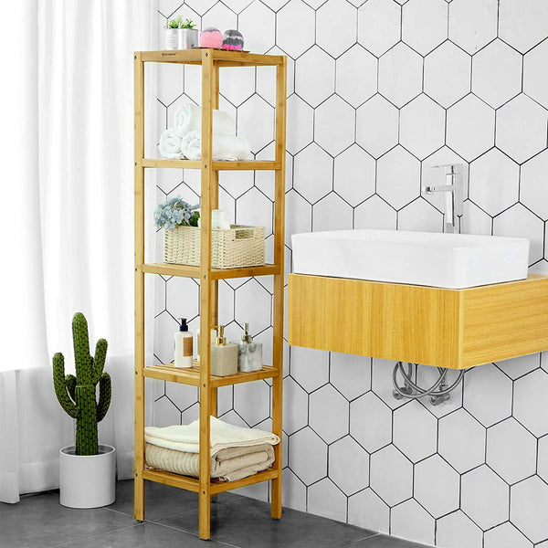 5-Tier Bamboo Bathroom & Storage Shelf - Karrari
