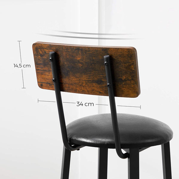 Set of 2 PU Bar Stools - Karrari