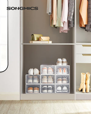 Set of 8 Medium Stackable Shoe Storage Boxes - Karrari