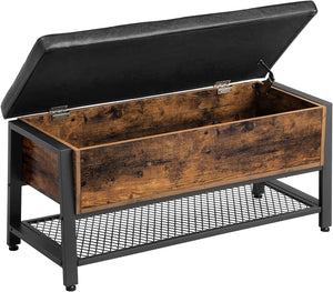 Storage Bench with Cushion & Shelf - Karrari
