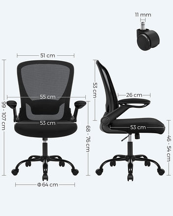 Office Chair, Desk Chair, Mesh Swivel Chair, Ergonomic Computer Chair, Lumbar Support